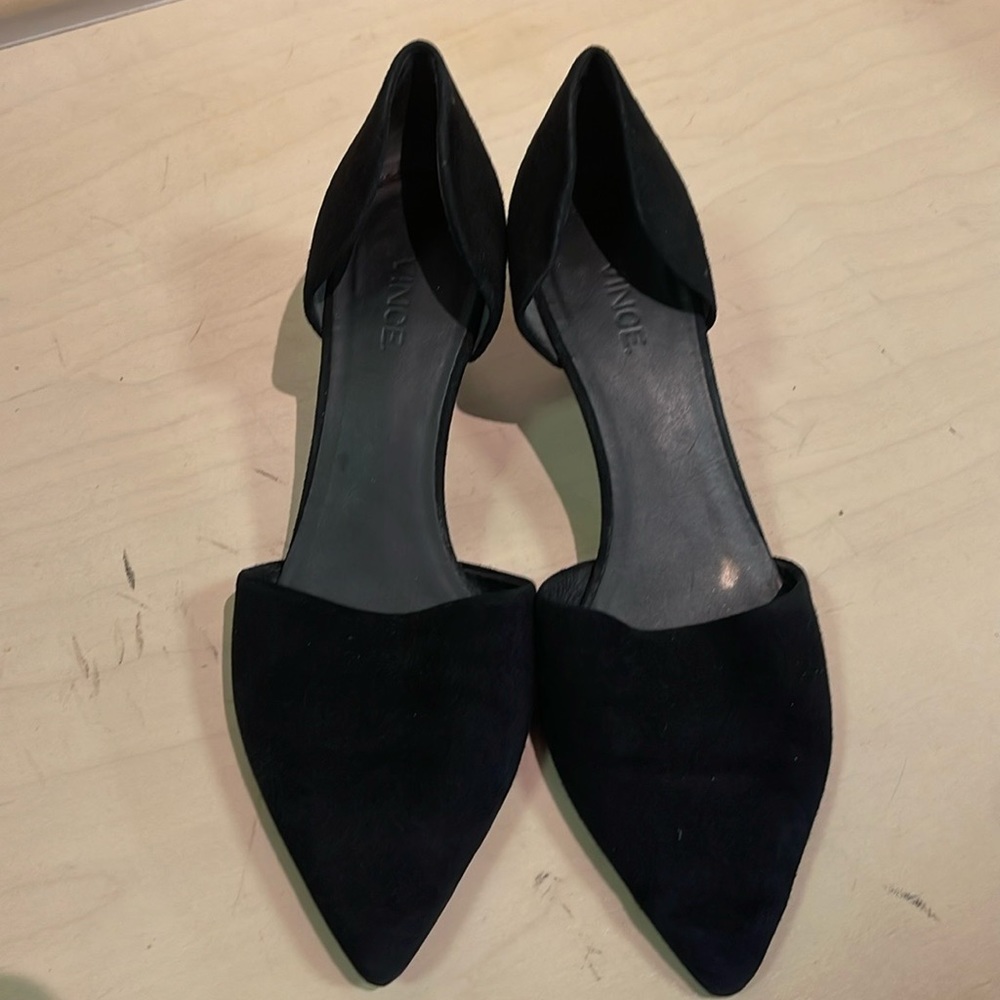 Women’s Vince D’Orsay Black Suede Heels Size 7.5M